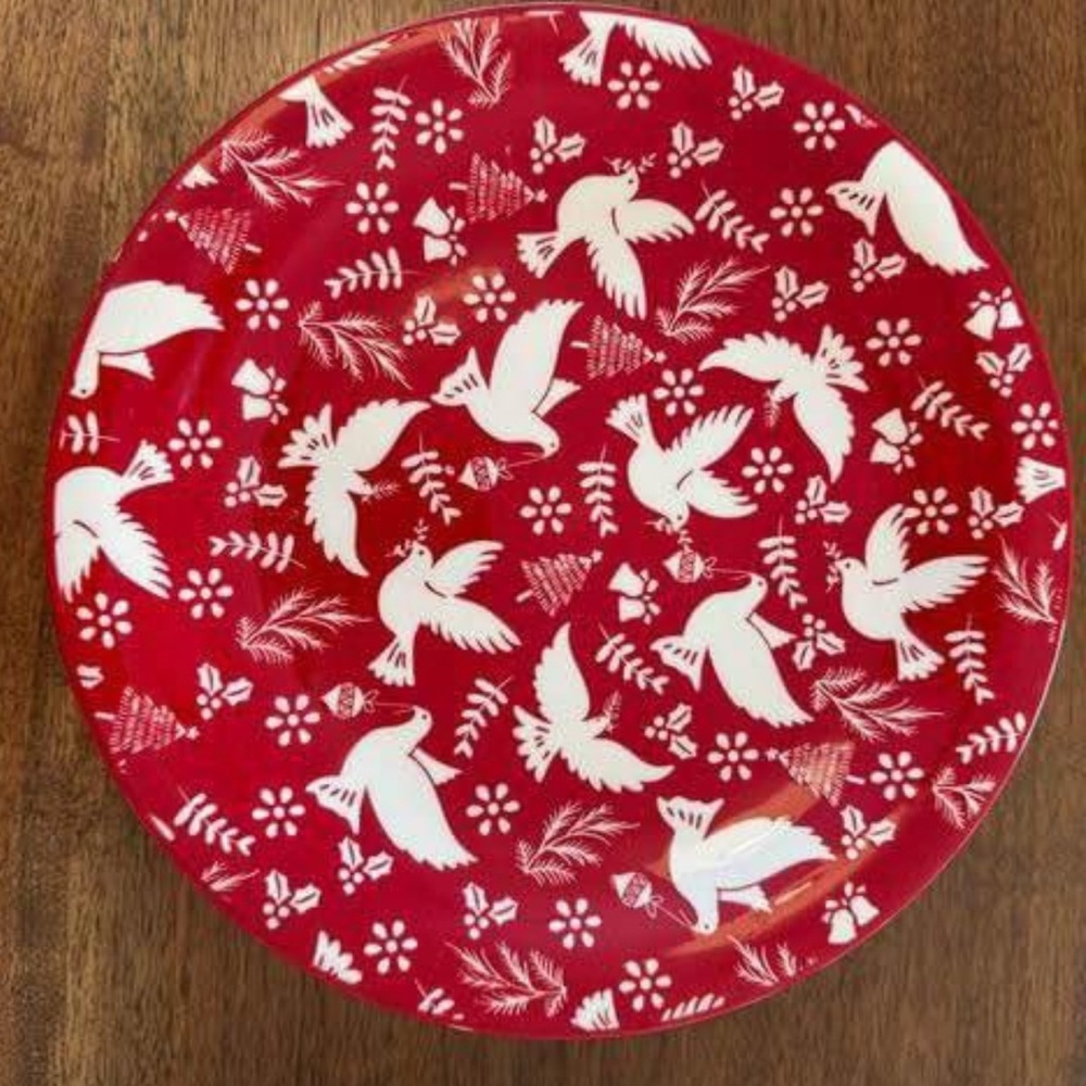 Large Christmas Serving Plate •Microwave•Dishwasher•Oven•Freezer